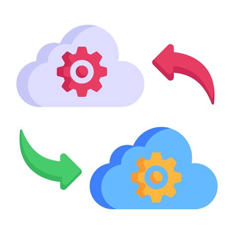 A Well Designed Flat Icon Of Cloud Exchange 6368122 Vector Art At Vecteezy