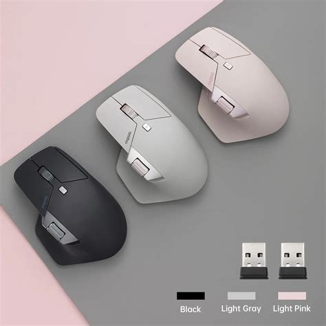 Rapoo Mt760l Rechargeable Multi Mode Wireless Mouse Ergonomic 3200 Dpi Easy Switch Up To 4