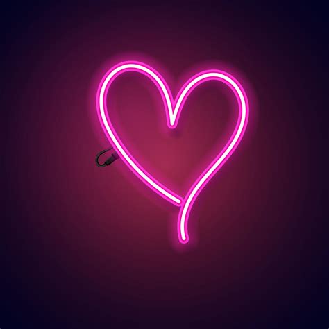 love neon sign. Pink heart neon. 67817687 Vector Art at Vecteezy