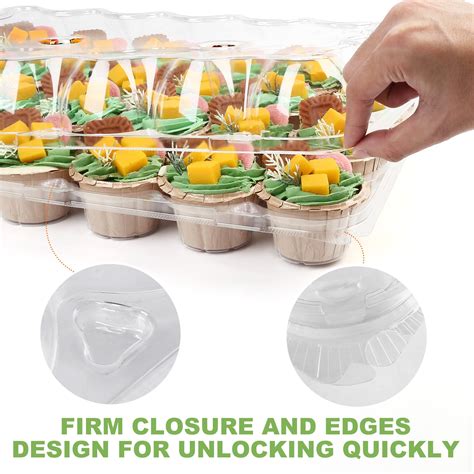 Lotfancy Cupcake Containers Count Pack Plastic Cupcake Boxes