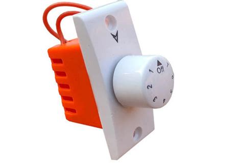 White And Red Voltage Ceiling Fan Regulator For Speed Control At