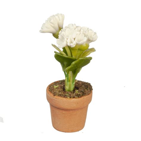 1 12 1 Scale Dollhouse Miniature White Flowers Artificial Potted