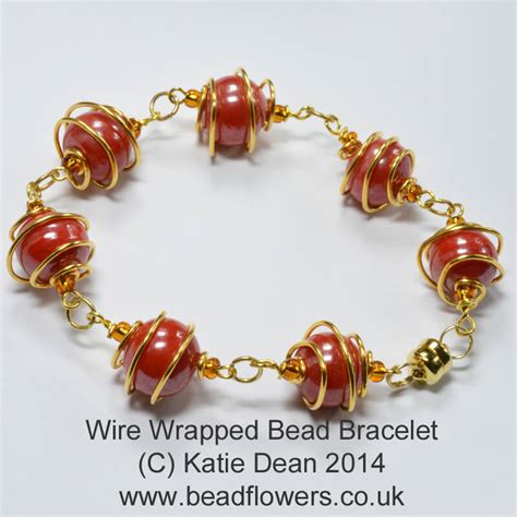 Wire Wrapped Bead Bracelet Tutorial Katie Dean Beadflowers