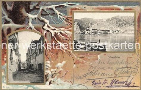 Dürnstein um 1905 Wiener Werkstätte Postkarten