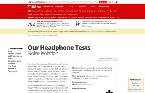 Noise Isolation/Cancellation Of Headphones - RTINGS.com