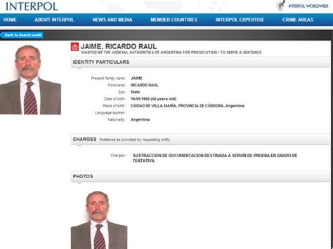 En Córdoba Aclararon Que El Pedido De Captura De Jaime Continúa Vigente Infobae