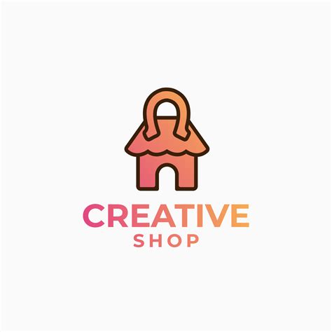 Creative shop logo, deal logo design, commerce design concept, house logo, home logo, love shop ...