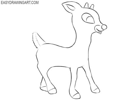 How To Draw Rudolph Easy Drawing Art