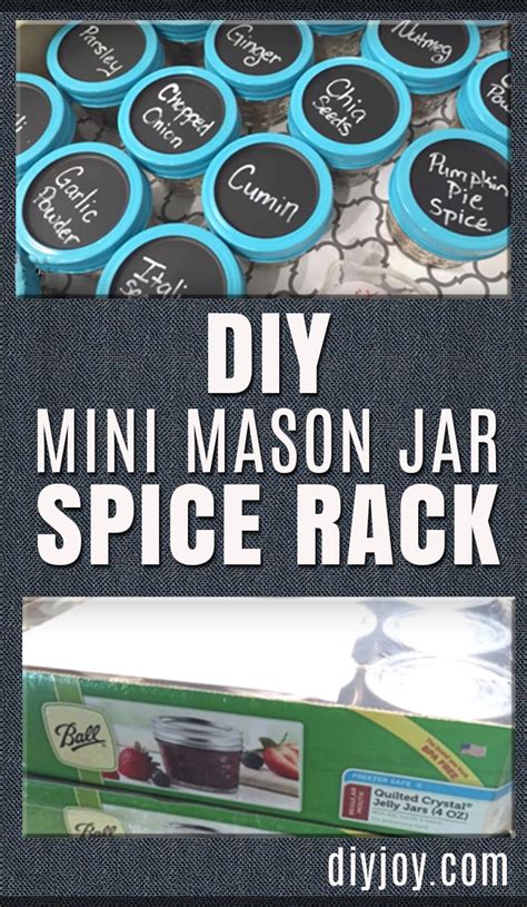 Turn 16 Mini Mason Jars Into DIY Spice Organizers