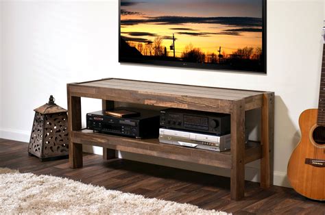 Rustic Reclaimed Barn Wood Style Tv Stand Presearth Spice Woodwaves