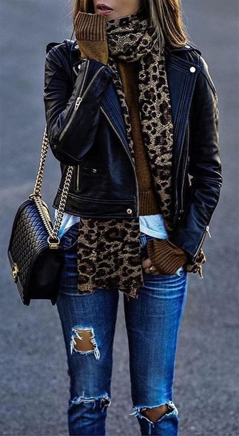 Classy And Casual Women Winter Leather Jacket Outfits Ideas 90