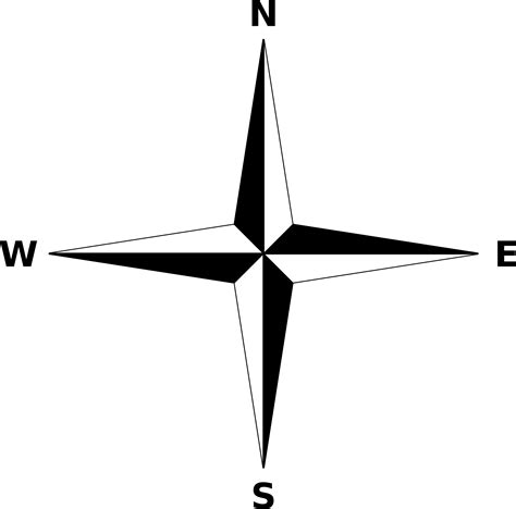 Transparent Stock Arrows Drawing Compass Simple North East South West