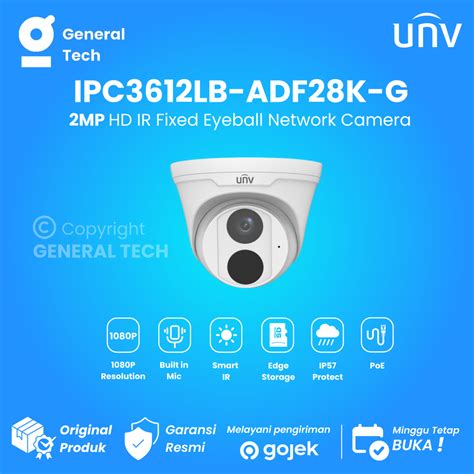 Jual Uniview IPC3612LB ADF28K G 2MP HD IR Fixed Eyeball Network Camera