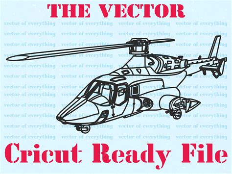 Airwolf Helicopter Svg Vector Cut File Cricut Silhouette Etsy Canada