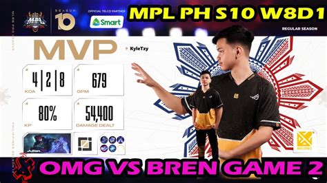 MPL PH S10 W8D1 OMG VS BREN GAME 2 Highlights YouTube