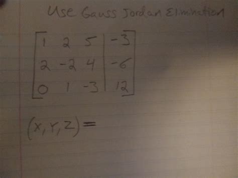 Answered Use Gauss Jordan Elimnafion 1251 3 Bartleby