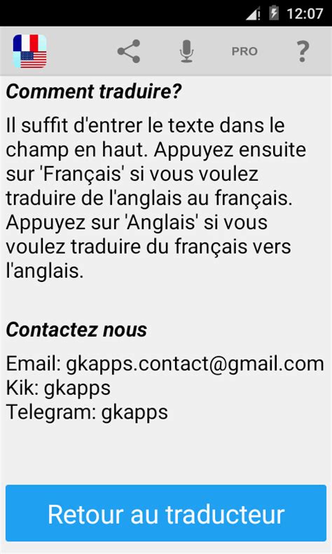 Traducteur français anglais Applications Android sur Google Play