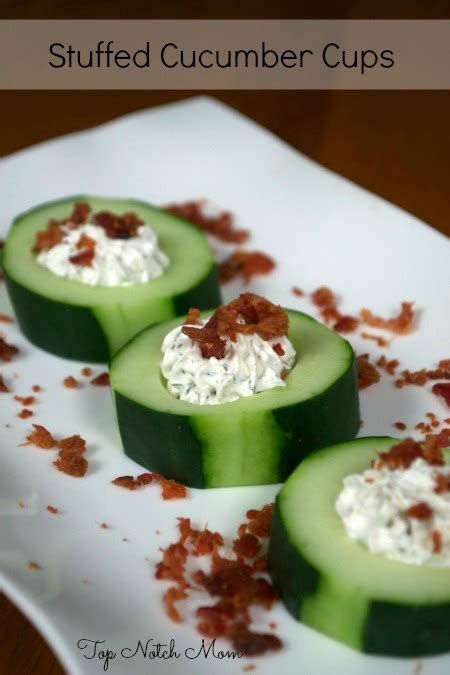 Stuffed Cucumber Cups- Easy Party Appetizer : Mom's Test Kitchen