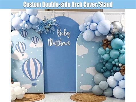 Arch Chiara Backdrop Cover Stand Hot Air Balloon Blue Custom Etsy