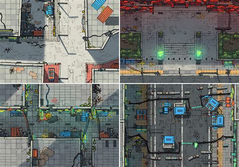 Cyberpunk Street Assets Pack Maps Assets By 2 Minute Tabletop