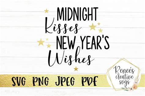 Midnight Kisses, New Year's Wishes Graphic by DigitalsByNae · Creative ...