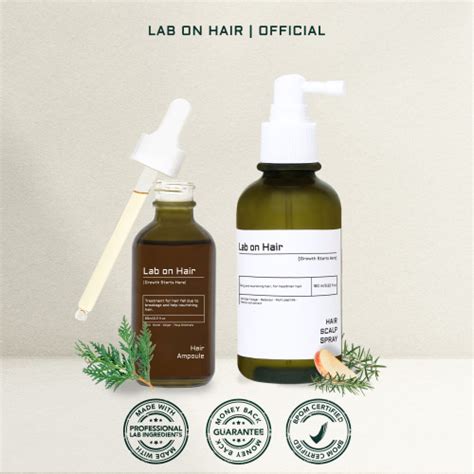 Promo Lab On Hair Bundle Ampoule Scalp Spray Anti Rontok Dan Rambut