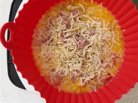 Easy Air Fryer Omelet Ham And Cheese Stuff Matty Cooks