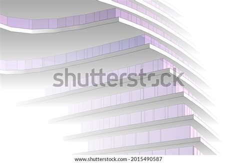 Futuristic Architecture Concept Drawing 3d Illustration Stock ...