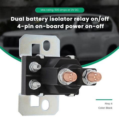 Dual Battery Isolator Relay Start On Off Pin A V For Car Switch