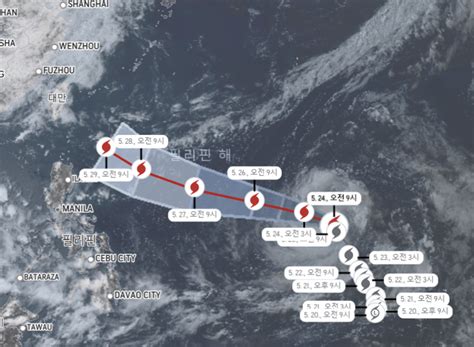 슈퍼태풍 마와르 북서진 중예상 경로는