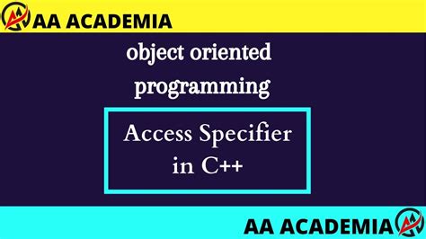 Access Specifier In C In Urduhindi Access Control In C Access Modifiers In C Youtube