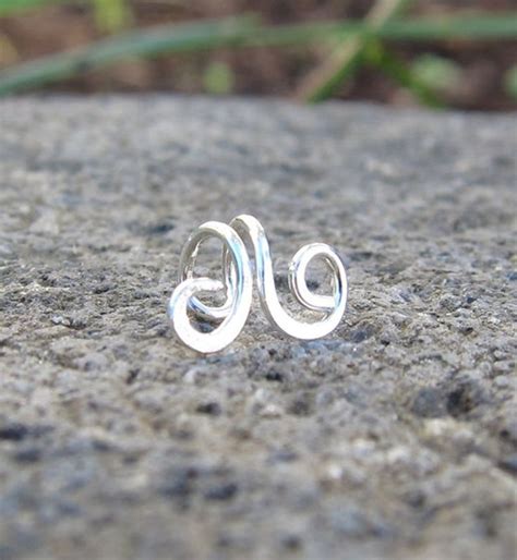 Sterling Silber Kleine Wirbel Tragus Kein Piercing Ohr Etsy Tragus