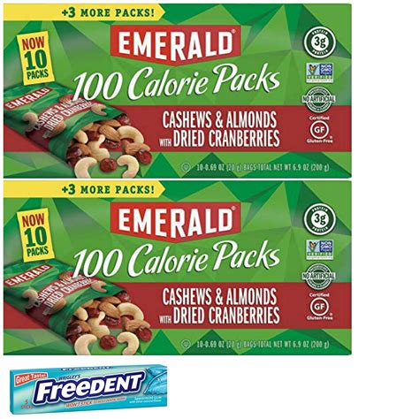 Emerald 100 Calorie Cashews Cranberries Roasted And Salted Snack Pack