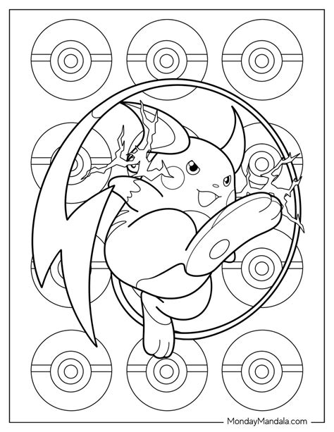 20 Raichu Coloring Pages Free PDF Printables In 2024 Pokemon