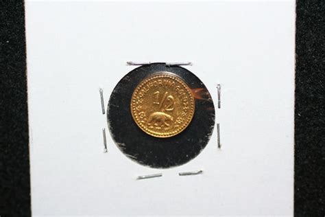 1852 California Gold Coin 12 Replica Wbear