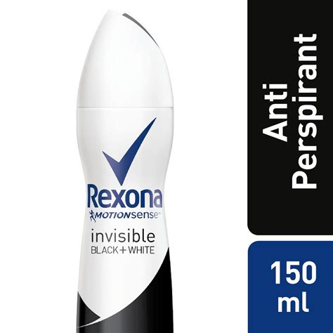 Rexona Women Antiperspirant Deodorant Invisible Black And White 150 Ml