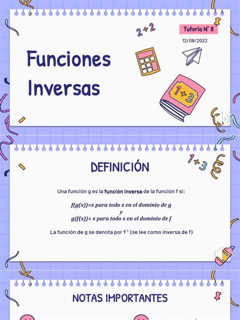 Funciones Inversas Pdf