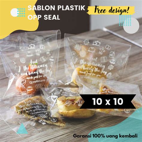 Jual Plastik Opp Seal X Custom Sablon Bungkus Makanan Roti Kue