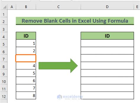 How To Remove Blank Cells Using Formula In Excel 7 Methods