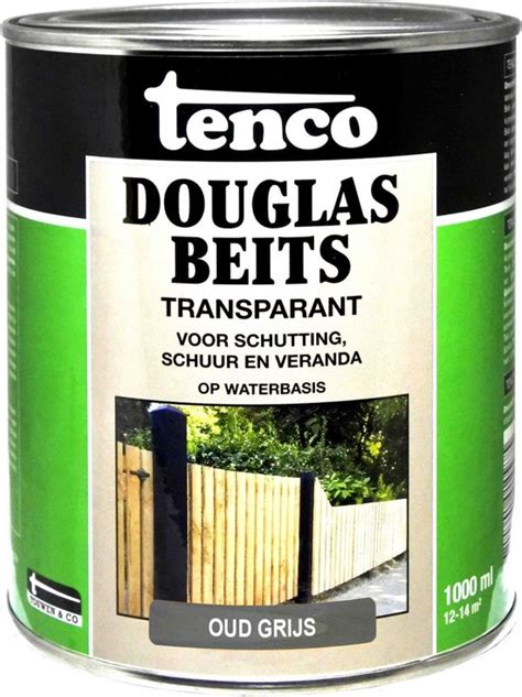 Tenco Douglas Beits Waterbasis Transparant Oud Grijs 1 Liter Bol