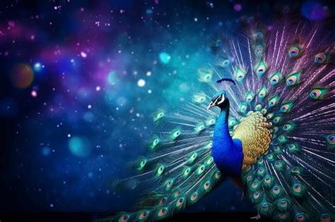 Beautiful Peacock Wallpaper Peacock Background Premium Ai Generated Image