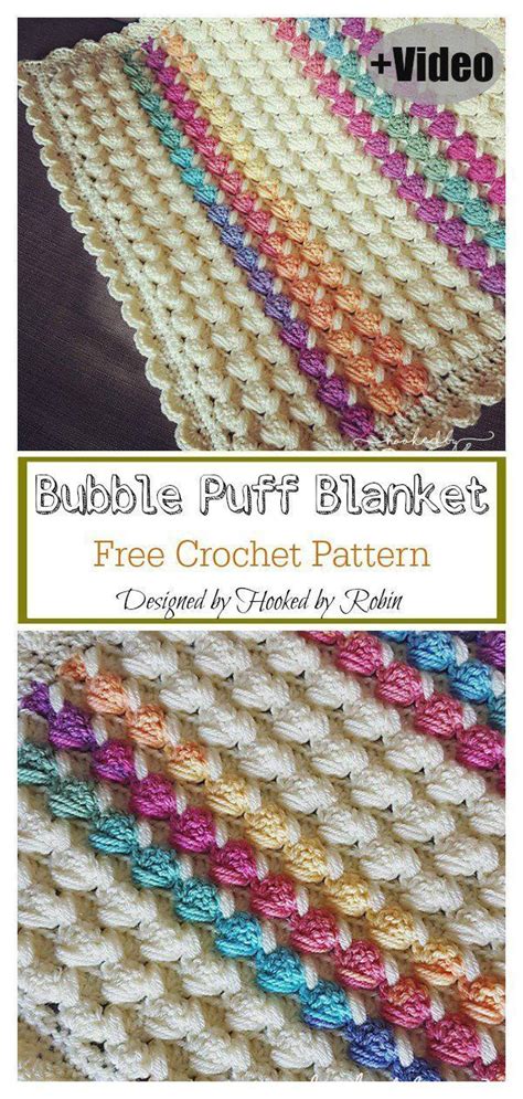 Bubble Puff Blanket Free Crochet Pattern And Video Tutorial