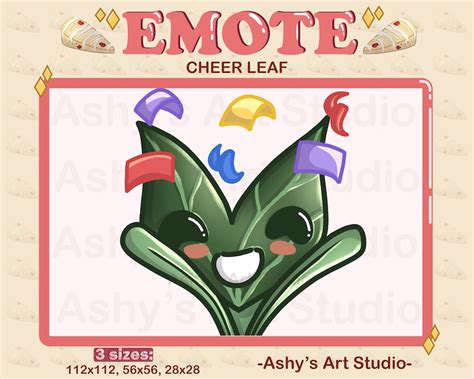 Cheer Leaf Emote Twitch Youtube Discord Emote Leaf Emote Streamer