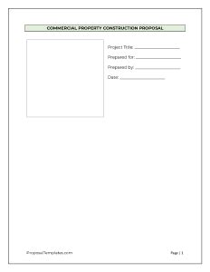 Free Commercial Property Construction Proposal Template PDF WORD