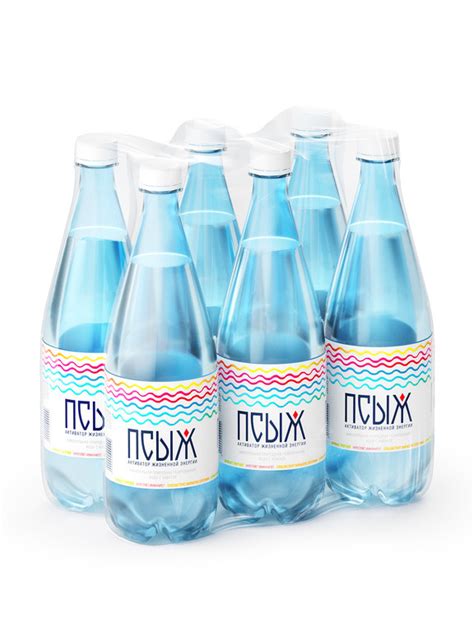 Вода минеральная лечебно-столовая ПСЫЖ 6 шт. по 1,0л, газированная, пэт ...