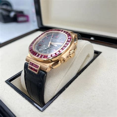 Patek Philippe Nautilus Chronograph Gem Set Rubies R Bullion