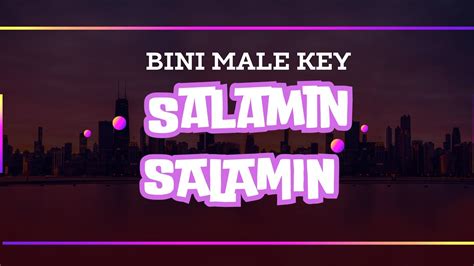 Salamin Salamin Bini Male Key Karaoke Youtube