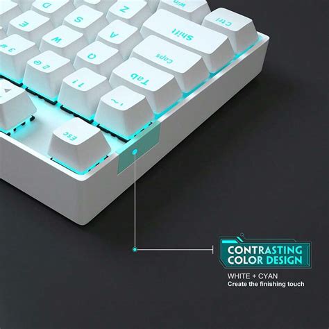 MageGee MK Star 1pcs White Mechanical Gaming Keyboard With Blue Switch