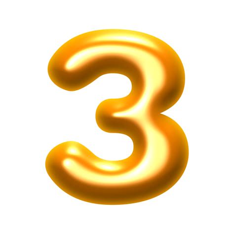 Golden 3d Numbers Png File 34617961 Png