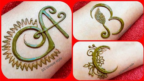 Abcd Stylish Letter Mehndi Designsabcd Alphabet Tattoo Mehndi